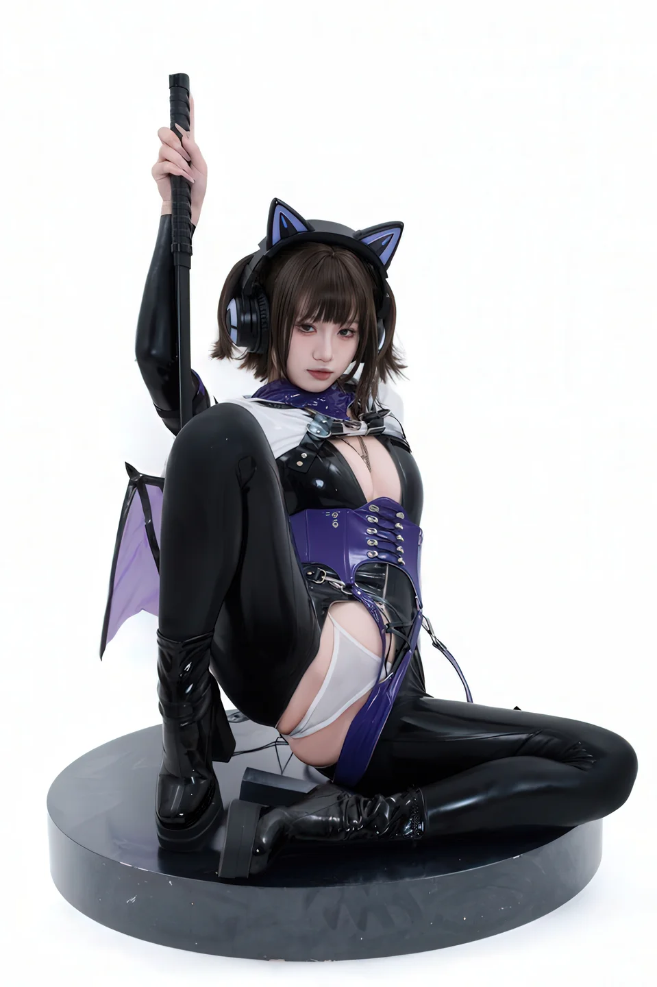 柒柒要乖哦 - No.066 白棚胶衣 [78P-231MB] tg@simisebaisi 【丝足阁】037.webp